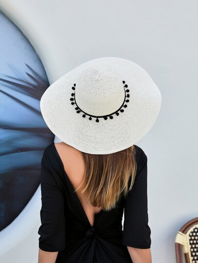 Соломенная шляпа минималистичный SHEIN