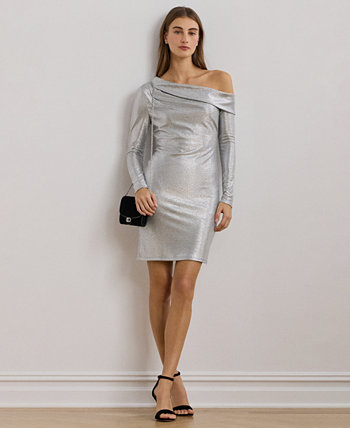 Women's Metallic Off-the-Shoulder Cocktail Dress LAUREN Ralph Lauren