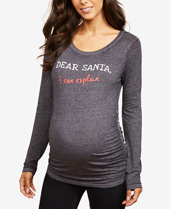 Дорогой Санта, я могу объяснить ™ футболка с рисунком Motherhood Maternity