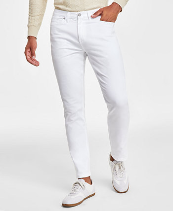 Мужские брюки прямого кроя из твила с пятью карманами, созданные для Macy's Alfani