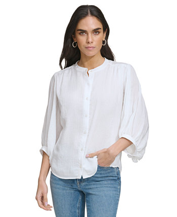 Женская блузка с текстурой и 3/4 рукавами Calvin Klein Calvin Klein