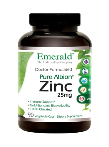 Цинк Emerald Labs — 25 мг — 90 растительных капсул Emerald Labs