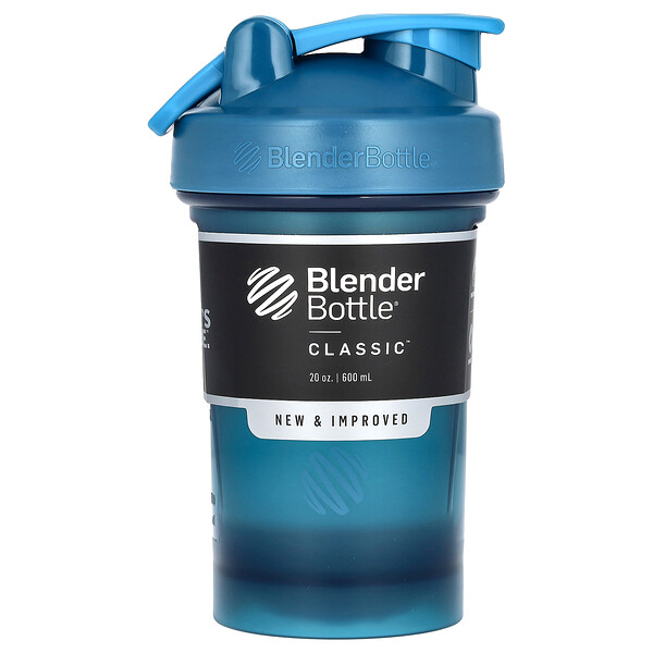 Classic, Ocean Blue, 20 унций (600 мл) Blender Bottle