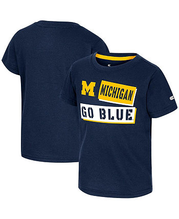 Темно-синяя футболка Michigan Wolverines No Vacancy для мальчиков и девочек для малышей Colosseum
