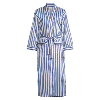Striped Cotton Robe Pour Les Femmes
