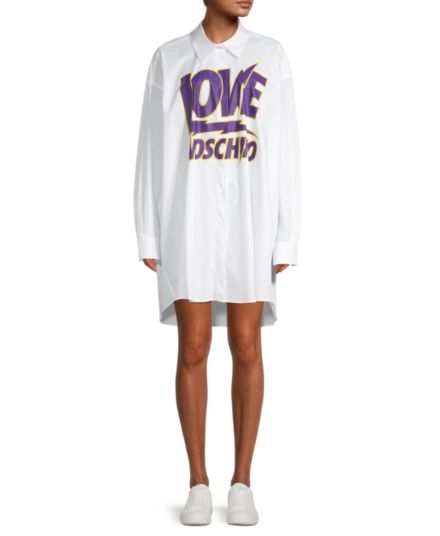 Платье-рубашка с логотипом LOVE Moschino