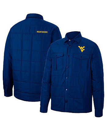Мужская темно-синяя стеганая куртка на кнопках West Virginia Mountaineers Detonate Colosseum
