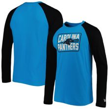 Мужская футболка с длинным рукавом New Era Blue Carolina Panthers Current Raglan New Era