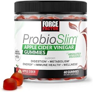 Force Factor ProbioSlim Apple Cider Vinegar Gummies (Жевательные конфеты) with Organic LactoSpore Probiotics and Prebiotics to Support Digestion, Metabolism, and Immune Health, 60 Gummies Force Factor