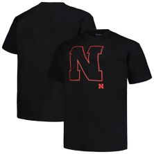 Мужская черная футболка Profile Nebraska Huskers Big & Tall Pop Profile