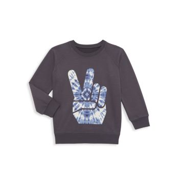 Little Boy's &amp; Boy's Peace Out Crewneck Sweatshirt Tiny Whales