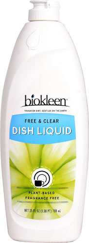 Biokleen Dish Liquid Free & Clear -- 25 жидких унций Biokleen