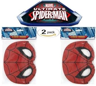 Spider-Man Party Mask, 8 ct (Two Pack) Marvel