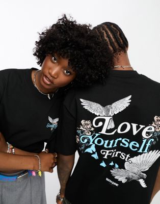 Черная футболка унисекс Love Yourself Sixth June Sixth June