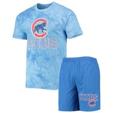 Men's Concepts Sport Royal Chicago Cubs Billboard T-Shirt & Shorts Sleep Set Unbranded