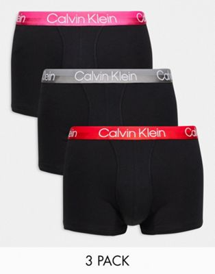 Комплект из трех плавок черного цвета с цветным поясом Calvin Klein Calvin Klein