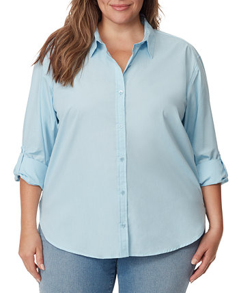 Рубашка больших размеров Amanda на пуговицах Gloria Vanderbilt
