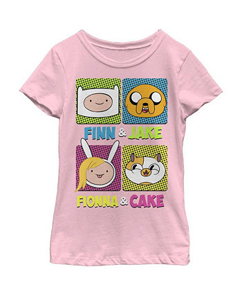 Girl's Adventure Time Finn Jake Fionna Cake Child T-Shirt Cartoon Network