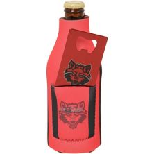 Изолятор для бутылок Red Wolves штата Арканзас с карманом и открывалкой Unbranded