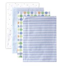 Luvable Friends Baby Boy Cotton Flannel Receiving Blankets, Blue Polka Dot, One Size Luvable Friends