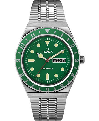 Мужские часы Q Timex Reissue серебристого цвета из нержавеющей стали с браслетом 38 мм Timex