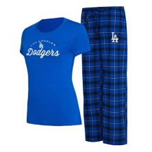 Women's Concepts Sport Royal/Black Los Angeles Dodgers Arctic T-Shirt & Flannel Pants Sleep Set Unbranded