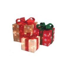 Northlight Seasonal Set of 3 Lighted Christmas Gift Boxes Northlight