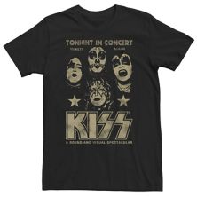 Визуально впечатляющая футболка с плакатом концерта группы Big & Tall KISS Licensed Character