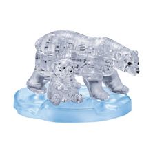 Университетские игры 3D-головоломка с кристаллами - Белый медведь и малыш, 40 штук University Games