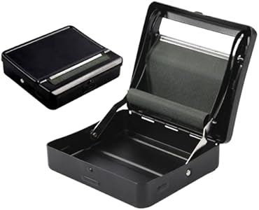 Rolling Machine Black Metal Automatic Cigarette Tobacco Roller Box & Storage Box 70mm LeRicher