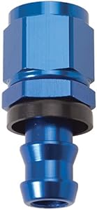 Edelbrock 624010 Twist-Lok Red/Blue Anodized Aluminum -6AN Straight Hose End Edelbrock