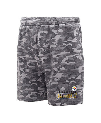 Мужские темно-серые шорты с камуфляжным принтом Pittsburgh Steelers Biscayne Concepts Sport