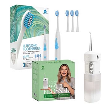 Ultimate Smile Care Duo: Triple-Head Tooth Wizard & Travel-Ready Water Flosser Pursonic