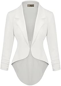 Hybrid & Company Womens Casual Work High Low Blazer Jacket - JK45590 Hybrid & Company