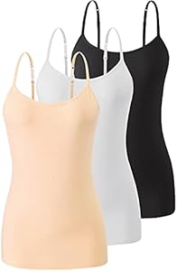 Женская Базовые майки и топы Air Curvey Camisole 2＆3 с Топом и Регулируемыми Бретелями Air Curvey