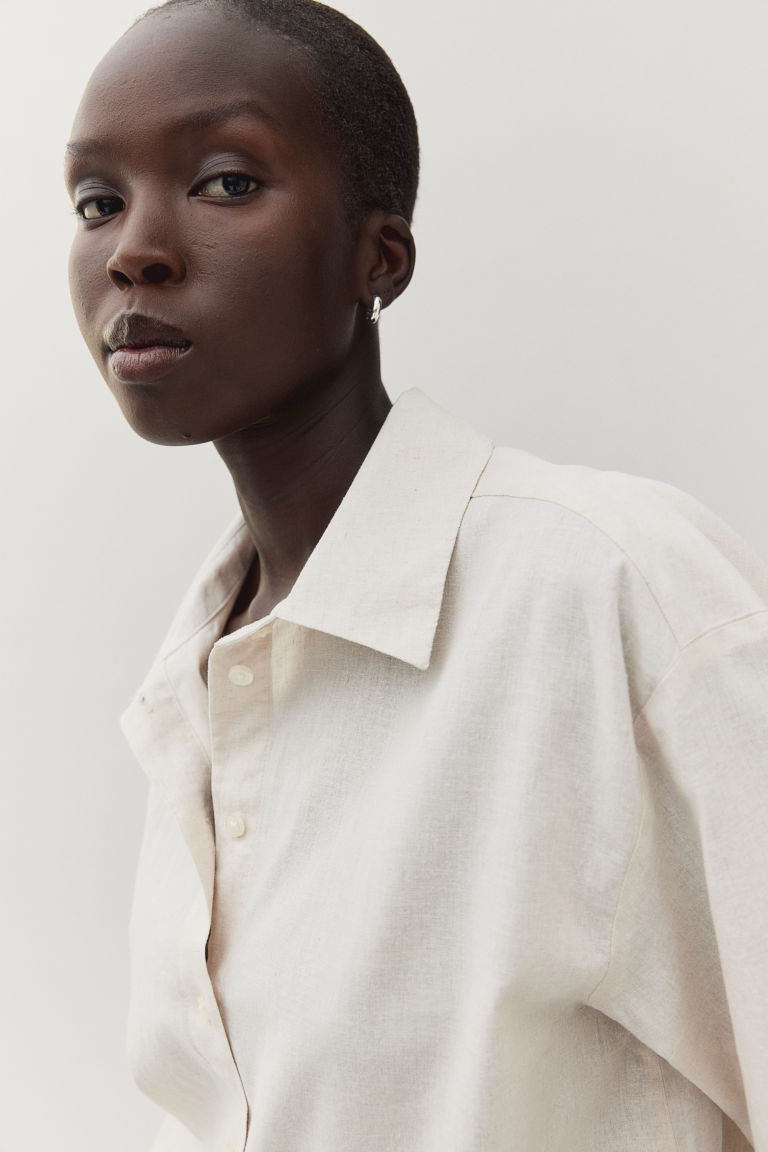 Linen-blend Shirt H&M