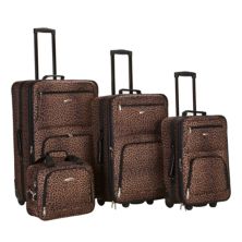 Набор чемоданов Rockland из 4 предметов с принтом Rockland
