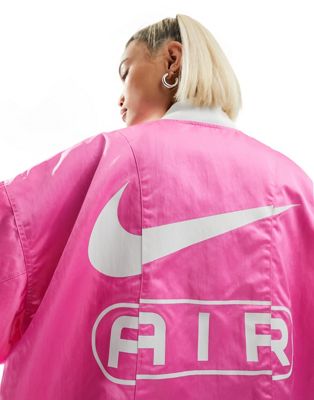 Розовый тканый бомбер оверсайз Nike Air Nike