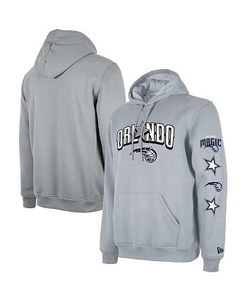 Мужской серый пуловер из джерси Orlando Magic Big 2023/24 City Edition с капюшоном New Era