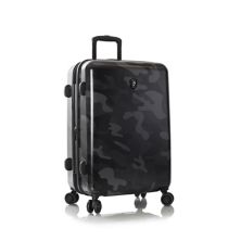 Черный камуфляжный чемодан-спиннер Heys с жестким бортом Heys