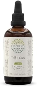 Tribulus B60 Alcohol-Free Herbal Extract Tincture, Concentrated Liquid Drops Natural USDA Organic Tribulus (Tribulus Terrestris) Dried Fruit (2 fl oz) HerbEra