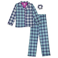 Sleep On It Girls 2-piece Button-front Coat Pajama Set Sleep On It