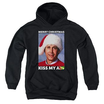 Christmas Vacation Merry Kiss Youth Pull Over Hoodie Licensed Character