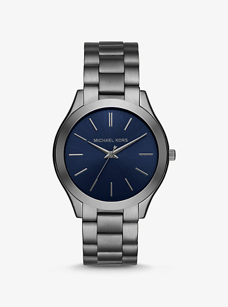 Michael kors gunmetal watch hotsell