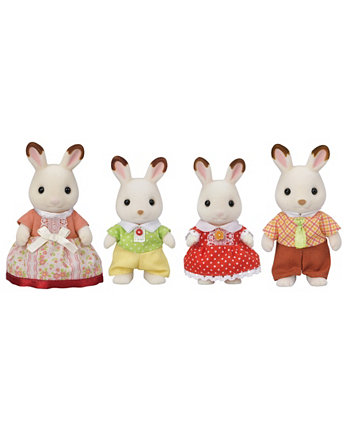 Семья шоколадных кроликов, набор из 4 коллекционных фигурок кукол Calico Critters