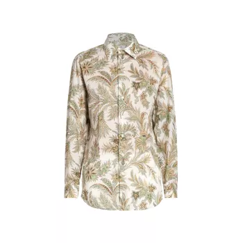 Рубашка на пуговицах Olive Branch с узором пейсли Etro