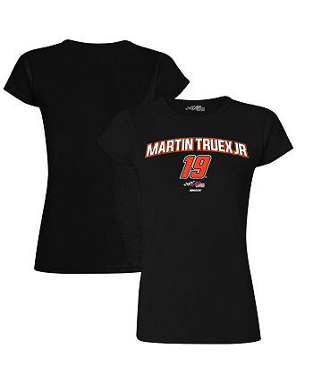 Женская черная футболка Martin Truex Jr Rival Joe Gibbs Racing Team Collection