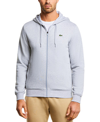 lacoste white zip up hoodie