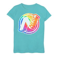 Футболка Nerf Tie Dye с логотипом и графическим рисунком для девочек 7–16 лет Nerf