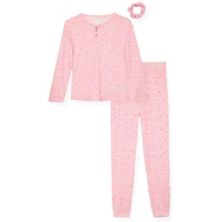 Sleep On It Girls 2-piece Hacci Pajama Set With Matching Scrunchie Sleep On It